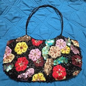 Marina Galanti Vintage Colorful Beaded Floral Women's Bag